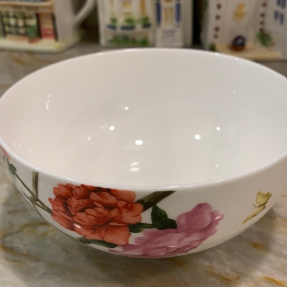 White Floral Bowl